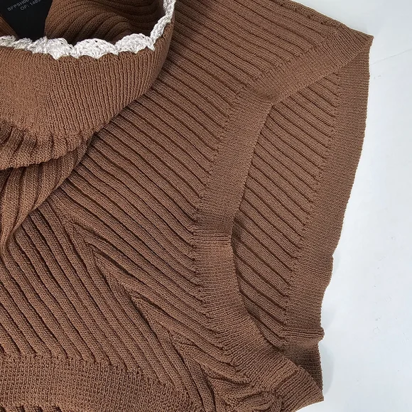 NWT ♡ SANDRO PARIS ♡ Ribbed Knit Lingerie Sleepwear Shorts SIZE 40 (MEDIUM) - Picture 10 of 16